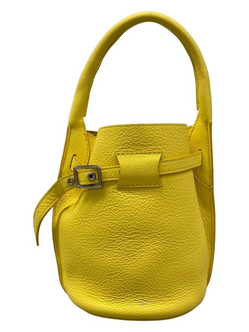 CELINE Big bag Bucket nano Yellow Leather Handbag